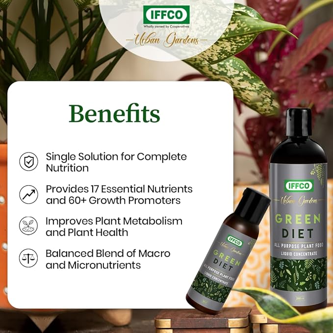 Gardens Green Diet All Purpose Organic Plant Food Water Soluble Liquid