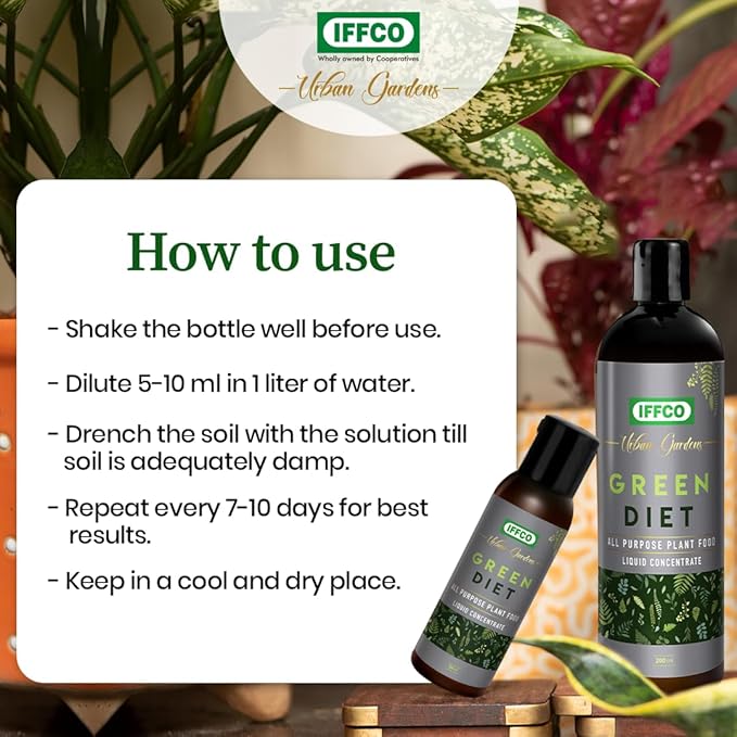 Gardens Green Diet All Purpose Organic Plant Food Water Soluble Liquid