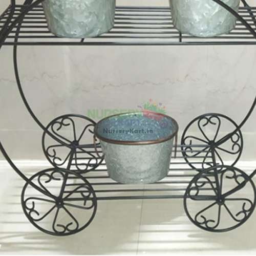 Iron Trolly Pot Stand
