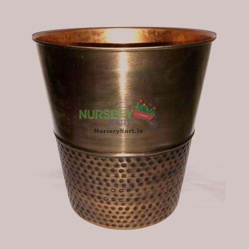Iron Planting Pot In Copper Finish